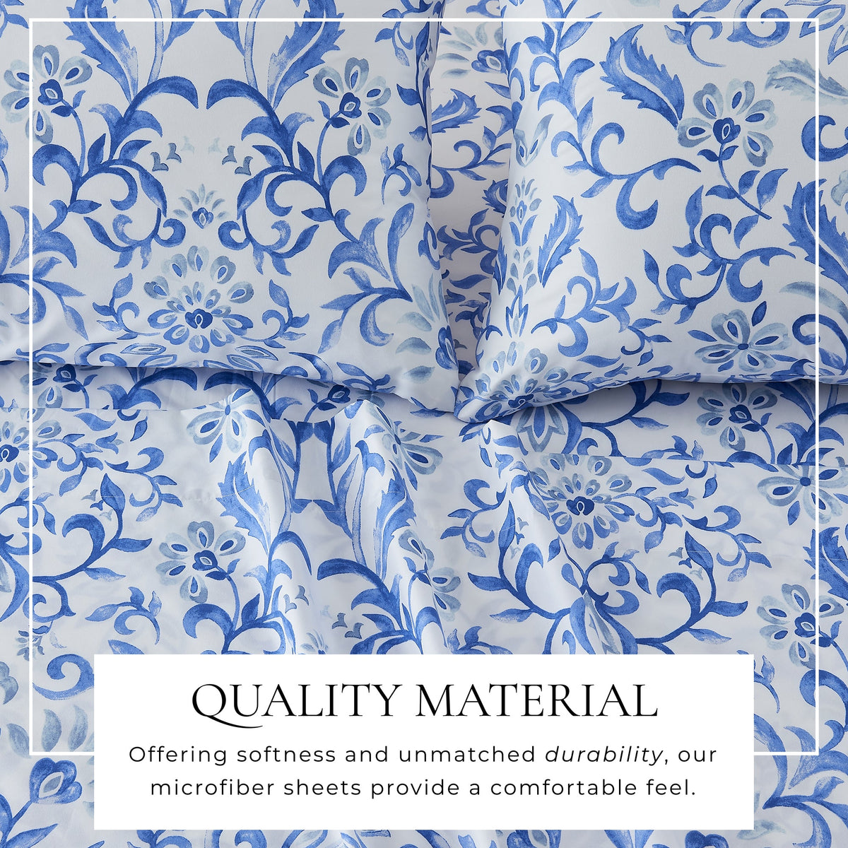 Watercolor Floral Microfiber Sheet Set – Delia Collection – view 13