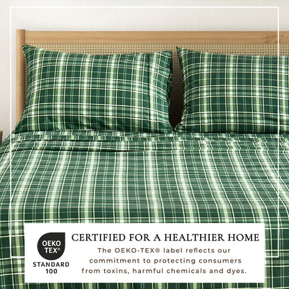 Brushed Microfiber Printed Sheet Set – Baylor Collection – view 41