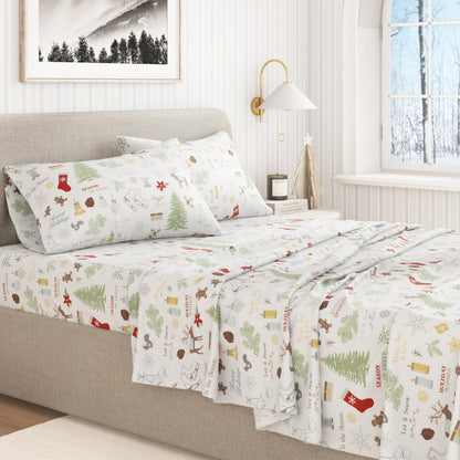 Turkish Cotton Christmas Flannel Sheet Set – Whittaker Collection – view 22