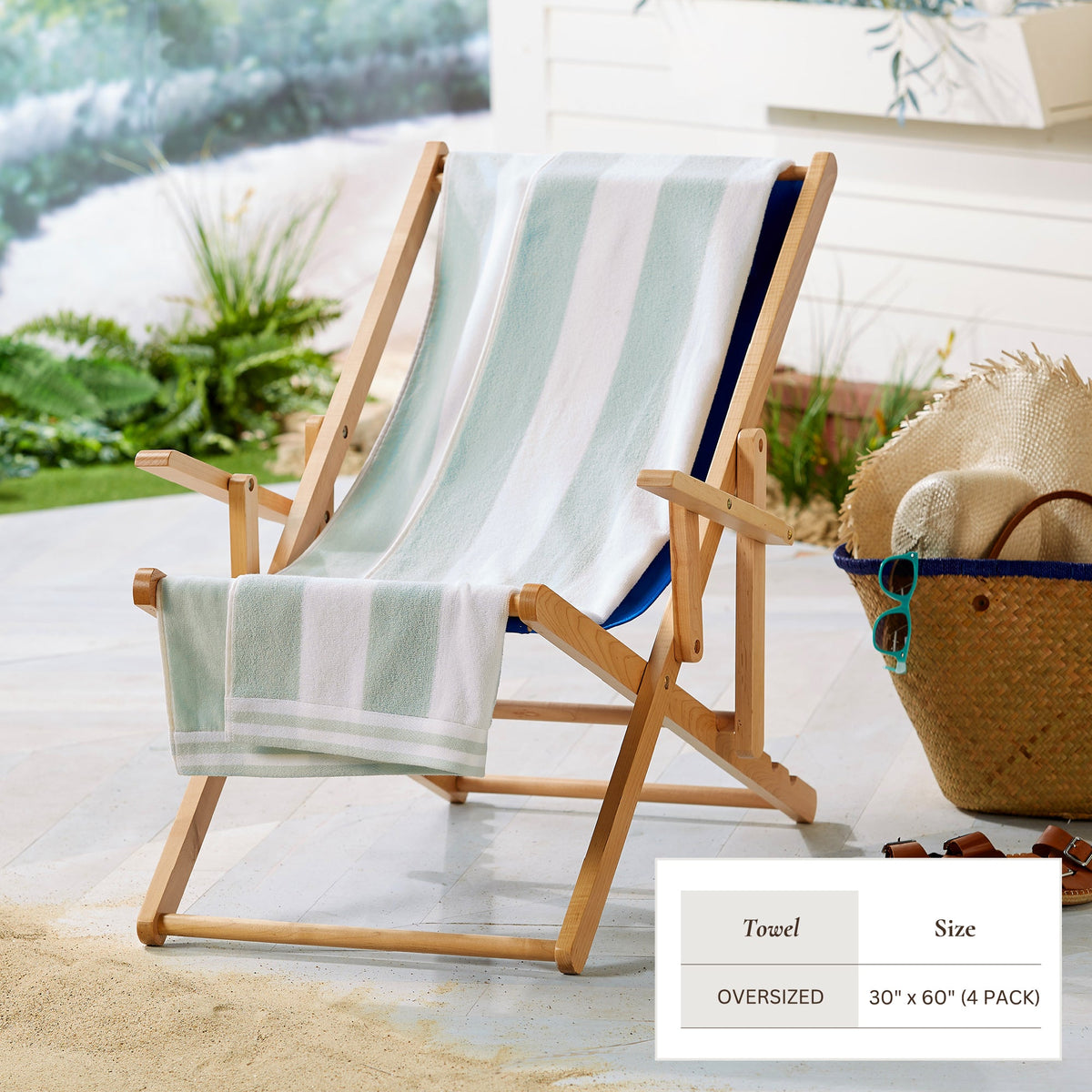 Pastel Striped Cabana Beach Towel – Edgartown Collection – view 41