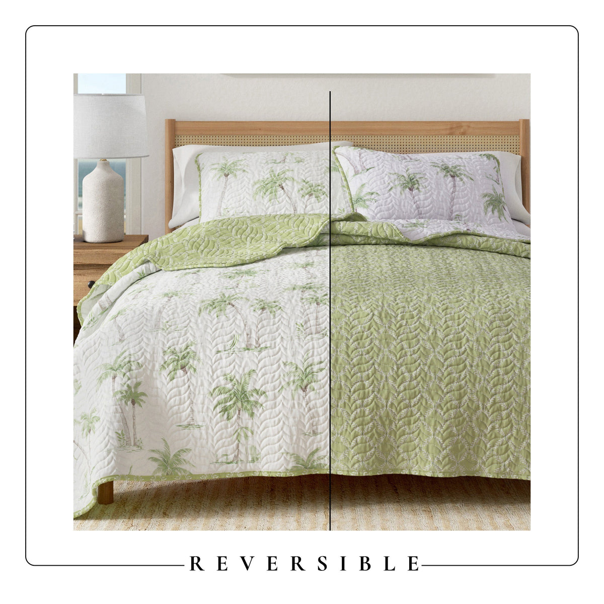 West Palm Trees Coastal Microfiber Quilt Set – Coronado Collection – view 5