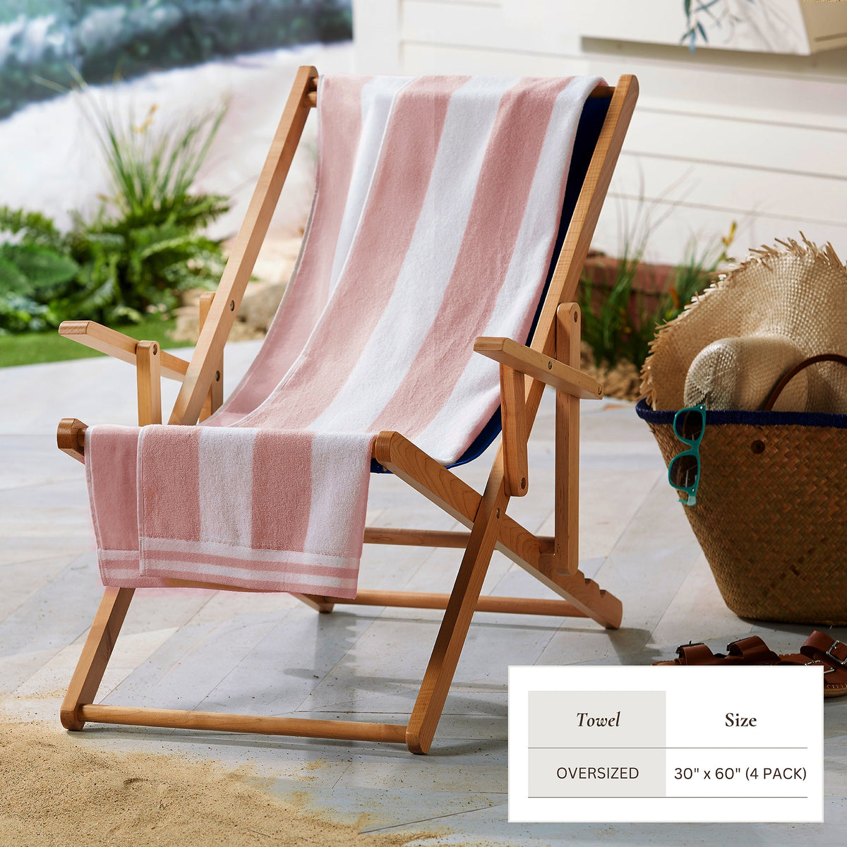 Pastel Striped Cabana Beach Towel – Edgartown Collection – view 77