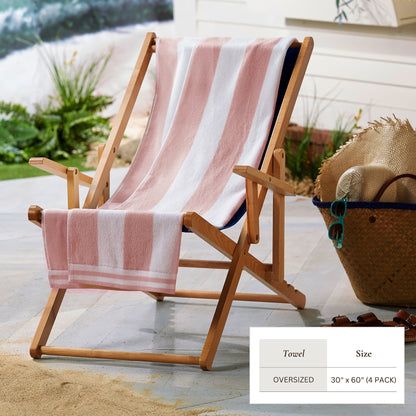 Pastel Striped Cabana Beach Towel – Edgartown Collection – view 77