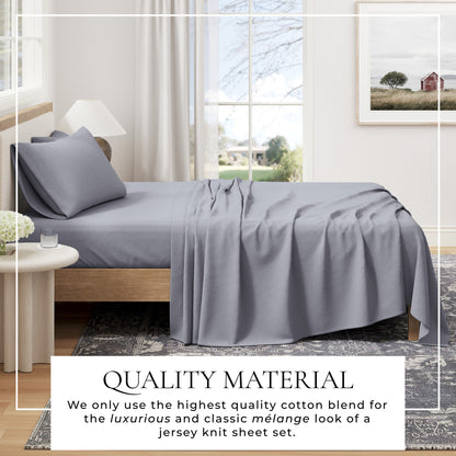 Heathered Jersey Knit Sheet Set – Carmen Collection – view 100