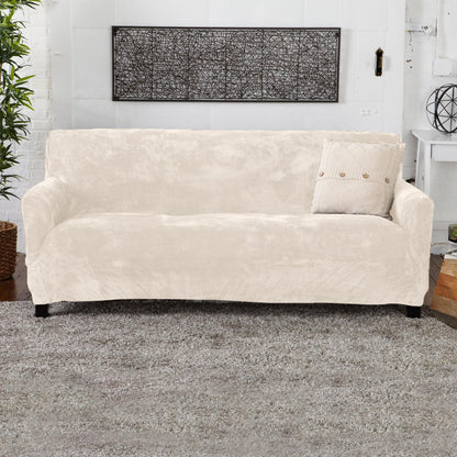 Velvet Stretch Slipcover – Gale Collection Form-Fit Sofa Cover – view 132