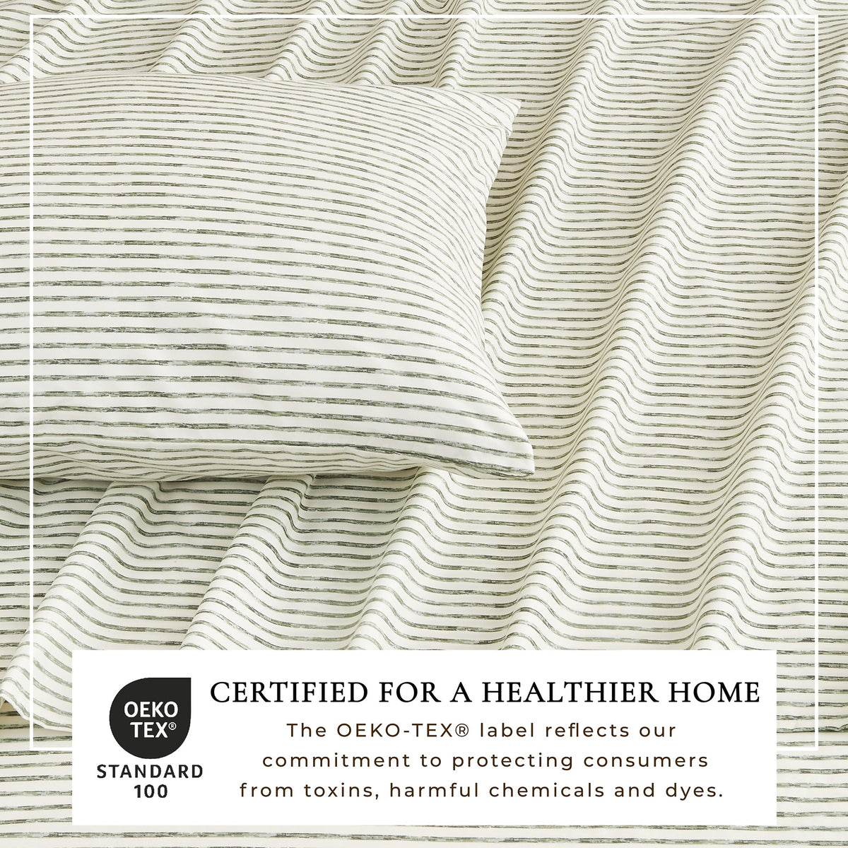 Brushed Microfiber Striped Sheet Set – Evette Collection – view 17