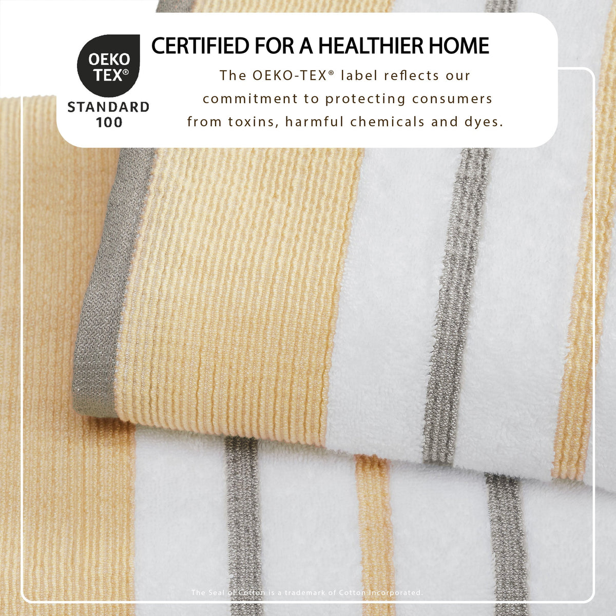 Decorative Cotton Stripe Bath Towel Set – Noelle Collection – view 74
