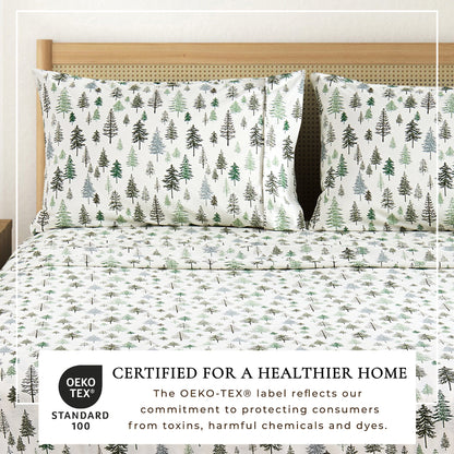 Brushed Microfiber Printed Sheet Set – Baylor Collection – view 55