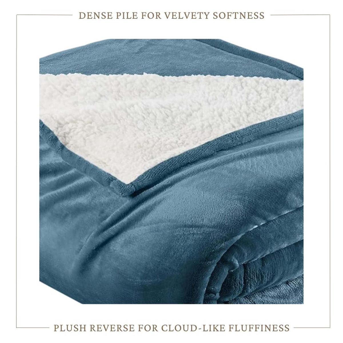 Sherpa Fleece Collection Velvet Plush Sherpa Bed Blanket, Reversible – view 54