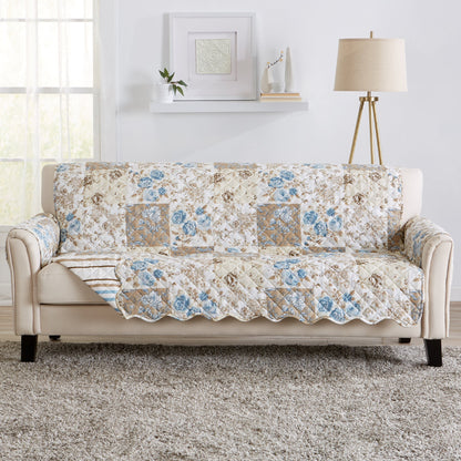 Reversible Floral Patchwork Furniture Protector – Maribel Collection – view 43