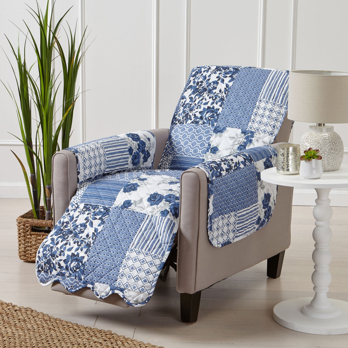 Reversible Patchwork Furniture Protector – Langdon Collection Sofa Cover – view 127