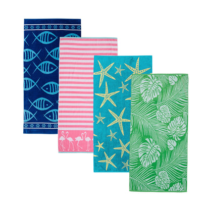 Maui Collection Cotton Velour Beach Towels, 30 x 60 Inch 2 or 4 Pack – view 79