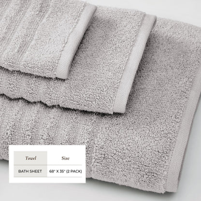 Karina Collection Luxury Combed Cotton Ribbed Bath Towel Set – view 118