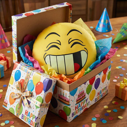 Squishy Emoji Microbead Throw Pillow in Six Colors – view 3