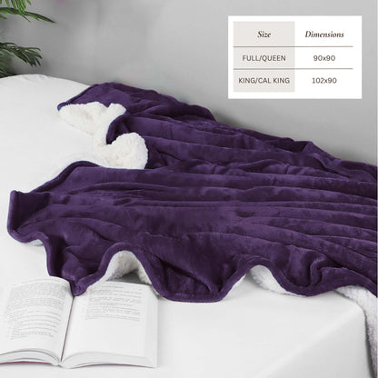 Sherpa Fleece Collection Velvet Plush Sherpa Bed Blanket, Reversible – view 47