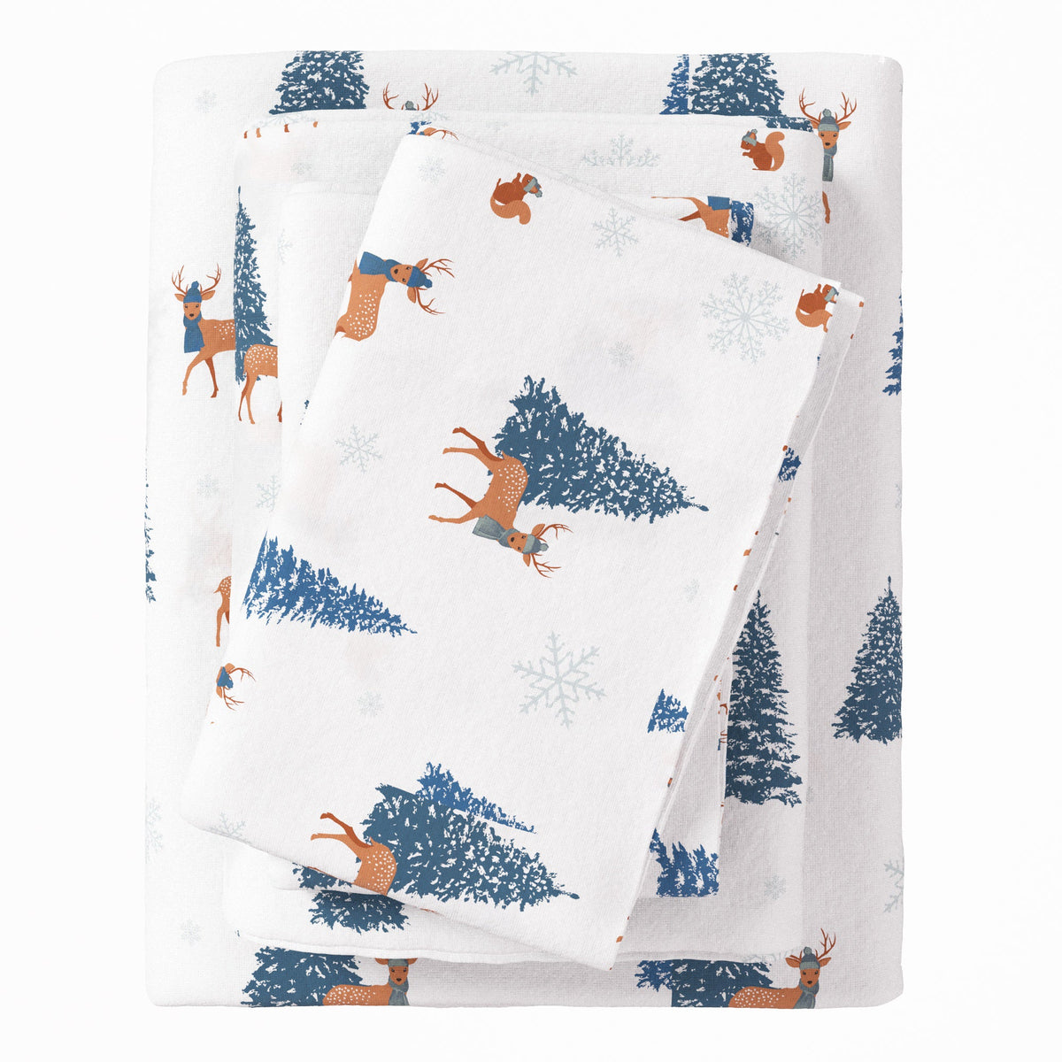Turkish Cotton Christmas Flannel Sheet Set – Whittaker Collection – view 13