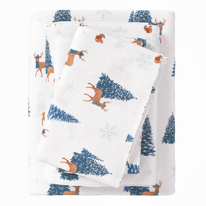 Turkish Cotton Christmas Flannel Sheet Set – Whittaker Collection – view 13