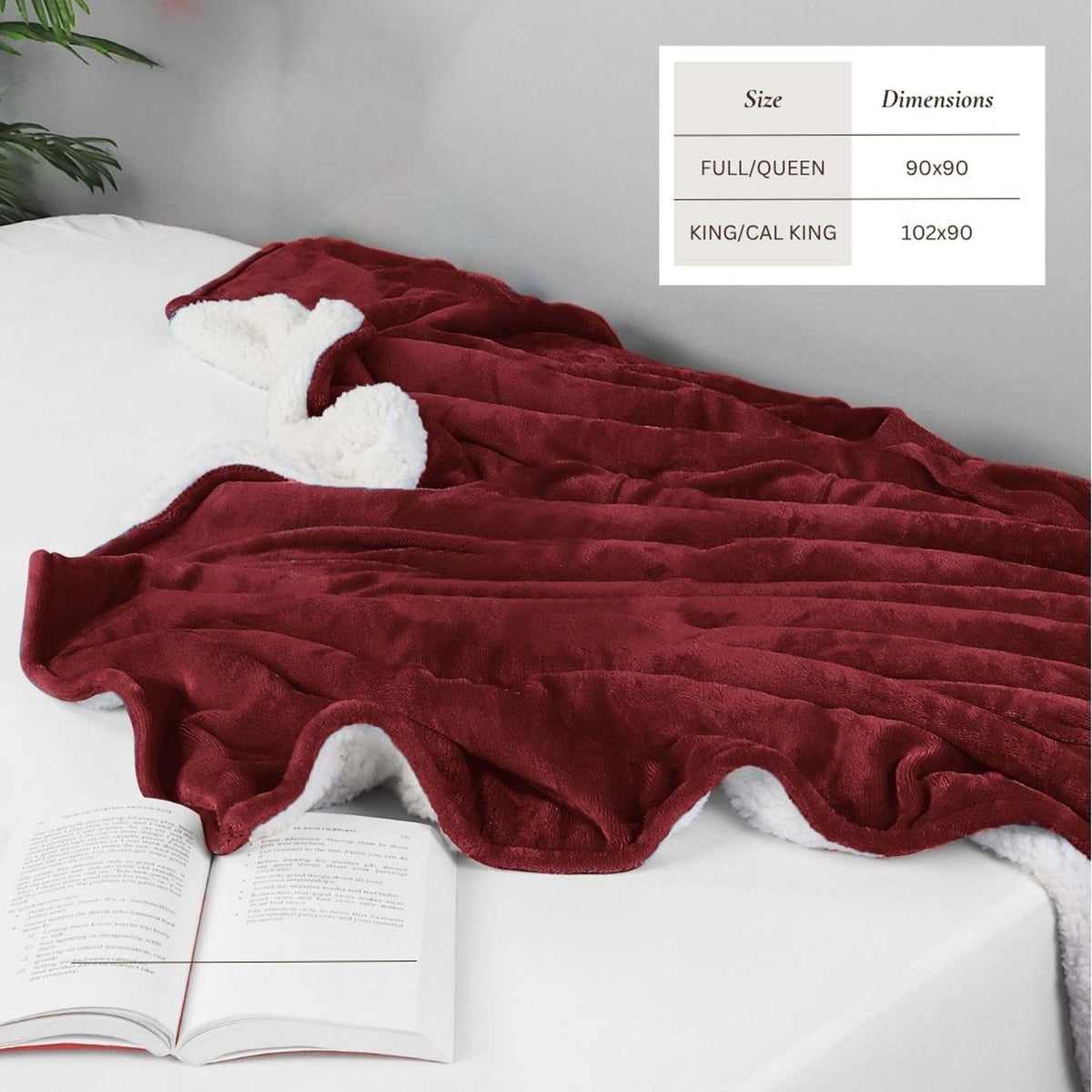 Sherpa Fleece Collection Velvet Plush Sherpa Bed Blanket, Reversible – view 42