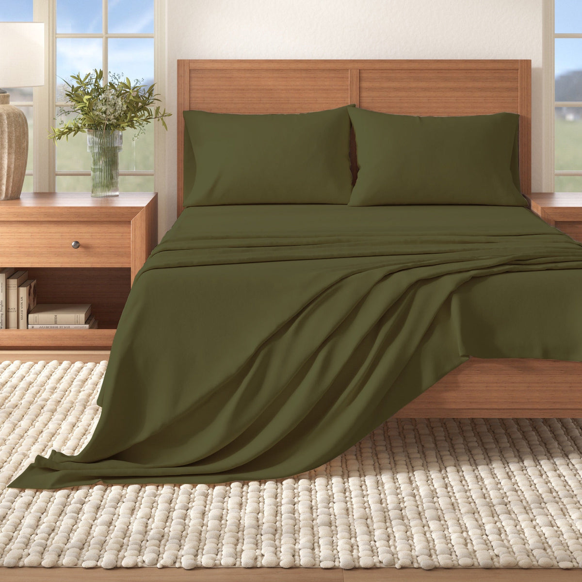 Solid Cotton Flannel Sheet Set – Nordic Collection – view 49