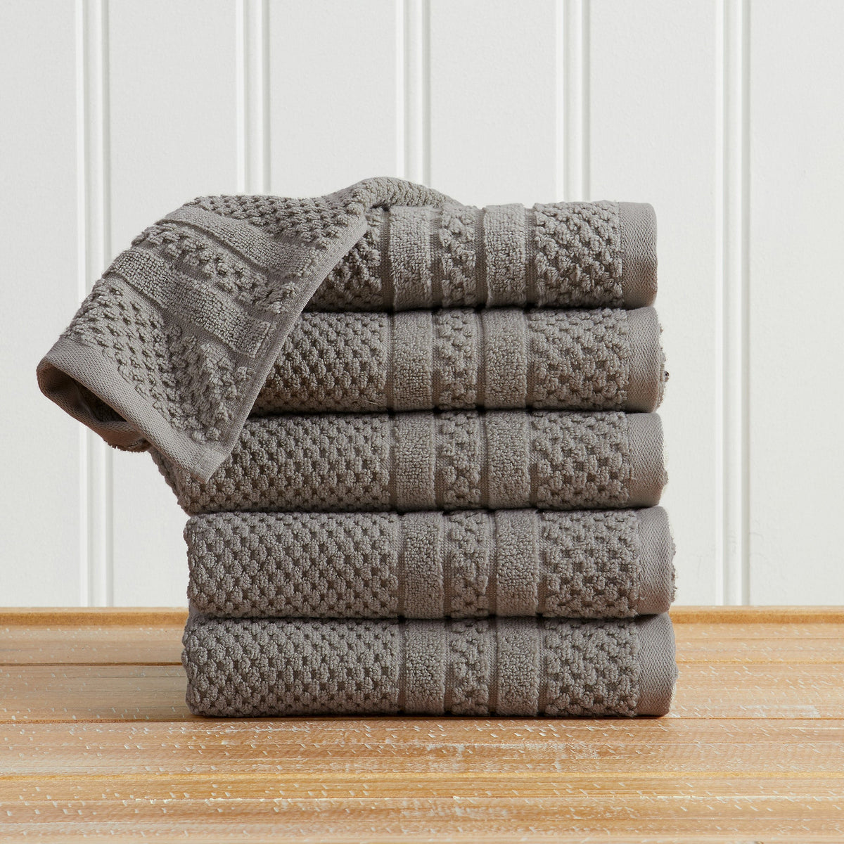 100% Cotton Checkered Jacquard Bath Towel Set – Giuliana Collection – view 113
