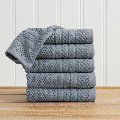 100% Cotton Checkered Jacquard Bath Towel Set – Giuliana Collection – view 92