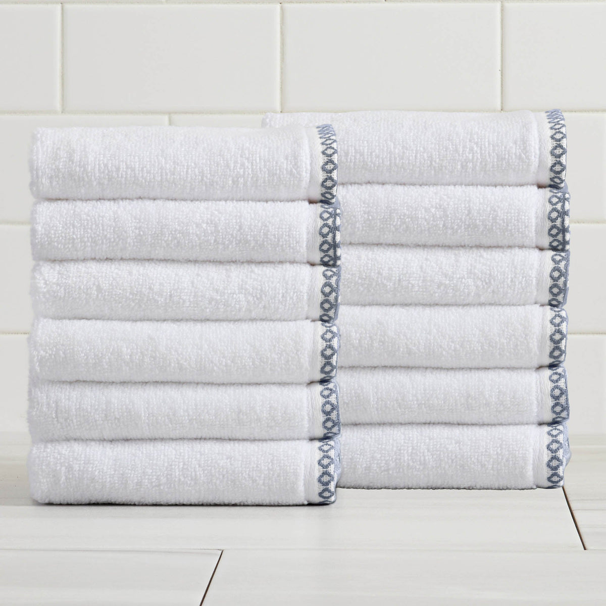 Valery Collection Border-Stitched Cotton 6-Piece Towel Set – view 91