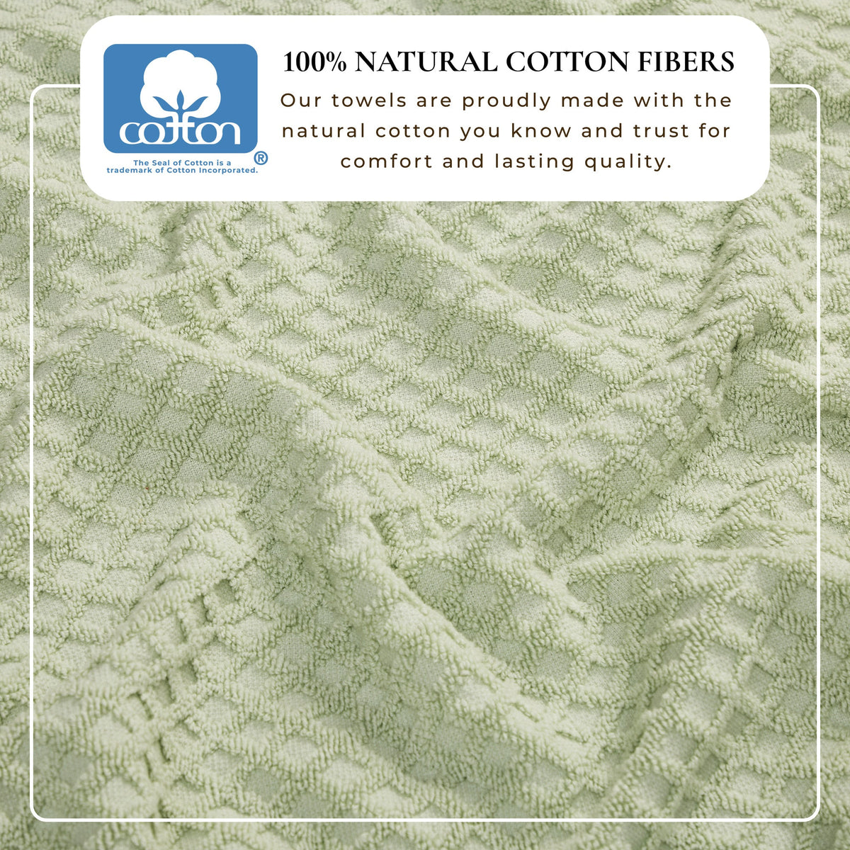 Cotton Diamond Waffle Weave Bath Towel Set – Grayson Collection – view 57