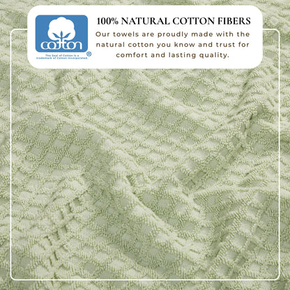 Cotton Diamond Waffle Weave Bath Towel Set – Grayson Collection – view 57