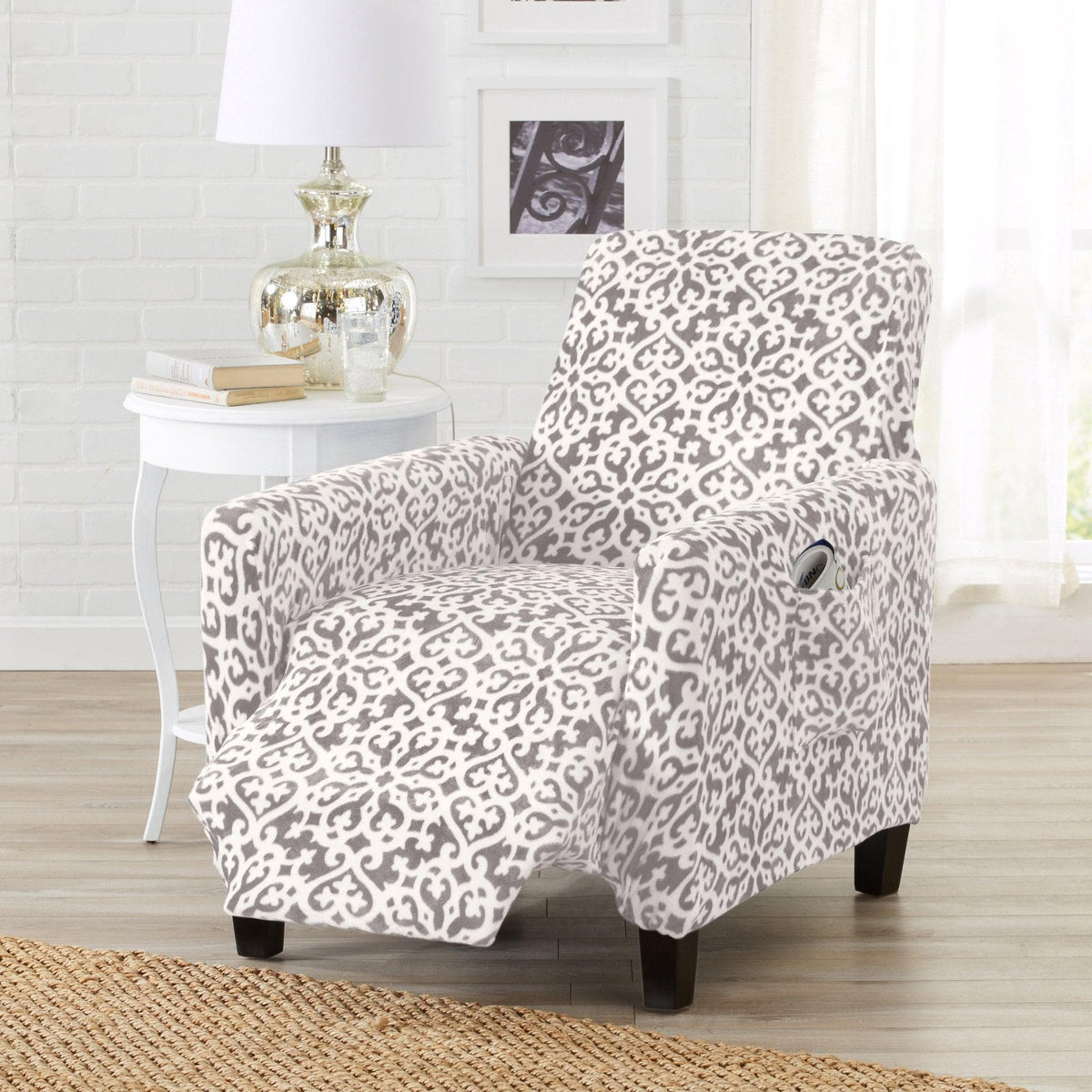 Velvet Stretch Slipcover – Gale Collection Form-Fit Sofa Cover – view 105