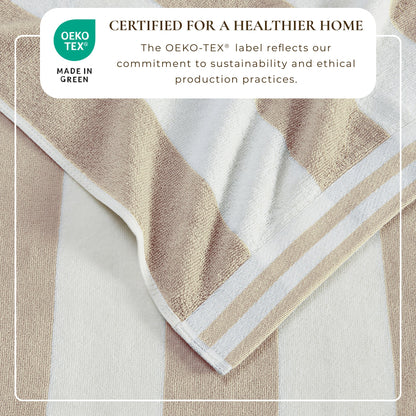 Pastel Striped Cabana Beach Towel – Edgartown Collection – view 2
