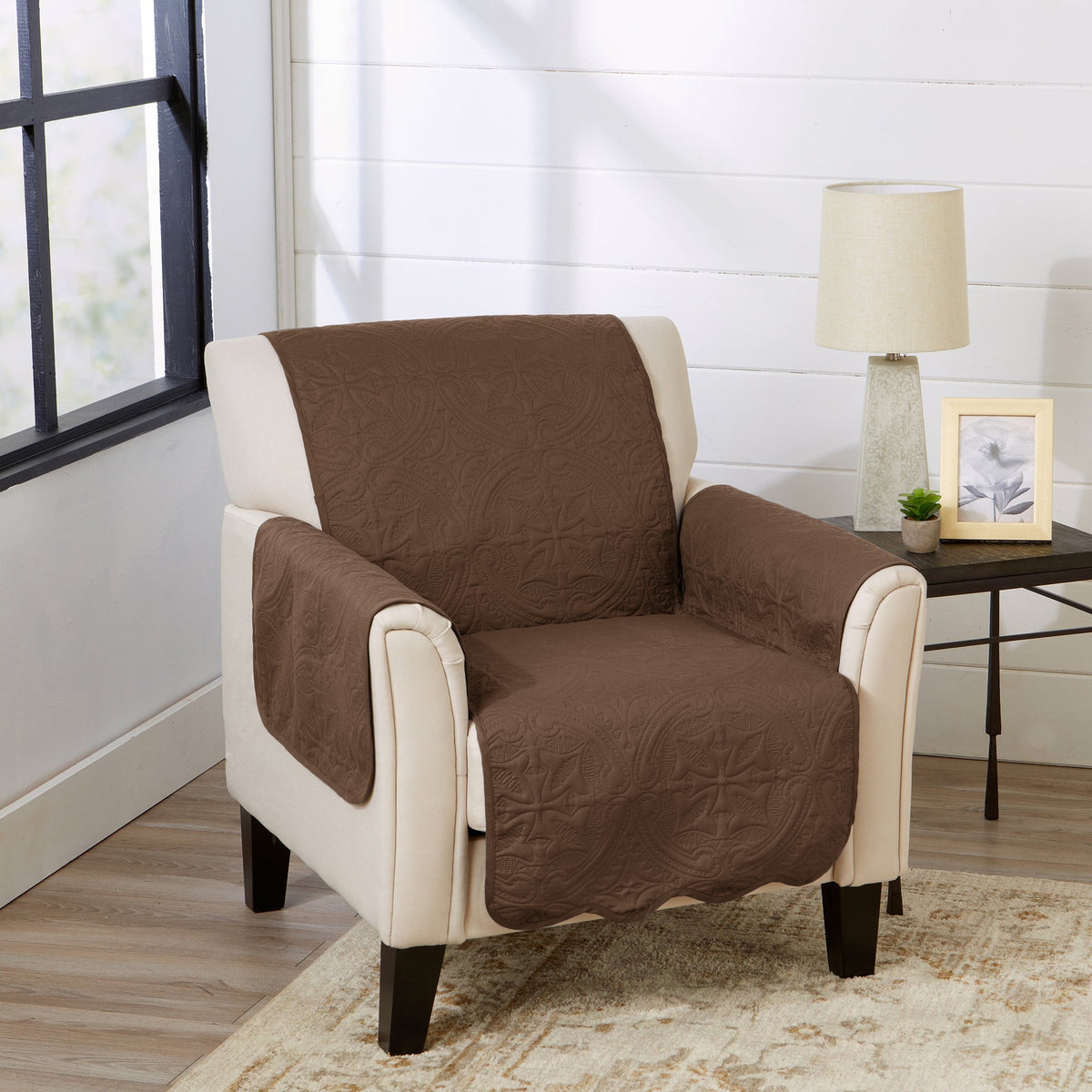 Medallion Stitch Furniture Protector – Elenor Collection Sofa Cover – view 97