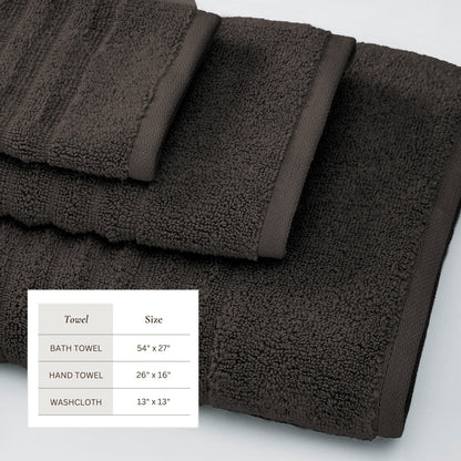 Karina Collection Luxury Combed Cotton Ribbed Bath Towel Set – view 196