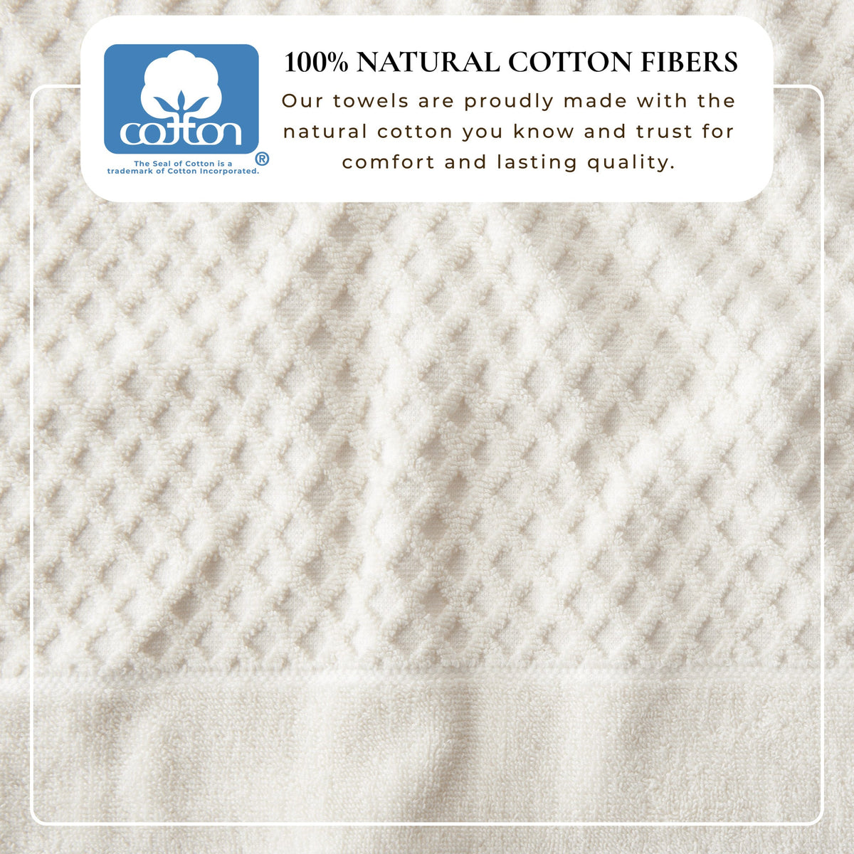 Cotton Diamond Waffle Weave Bath Towel Set – Grayson Collection – view 20