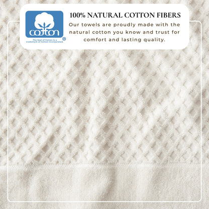 Cotton Diamond Waffle Weave Bath Towel Set – Grayson Collection – view 20