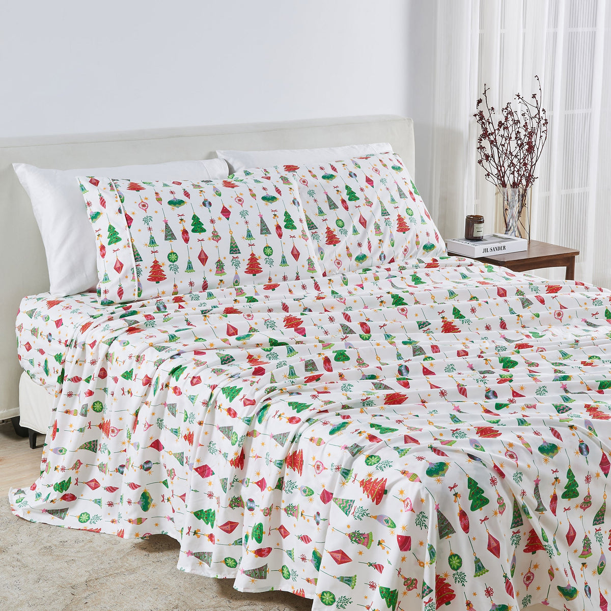 Brushed Microfiber Printed Sheet Set – Baylor Collection – view 31