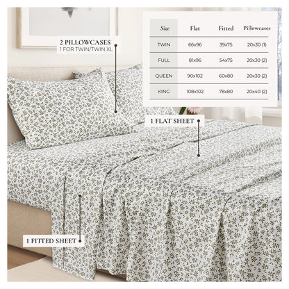 Brushed Microfiber Printed Sheet Set – Baylor Collection – view 67