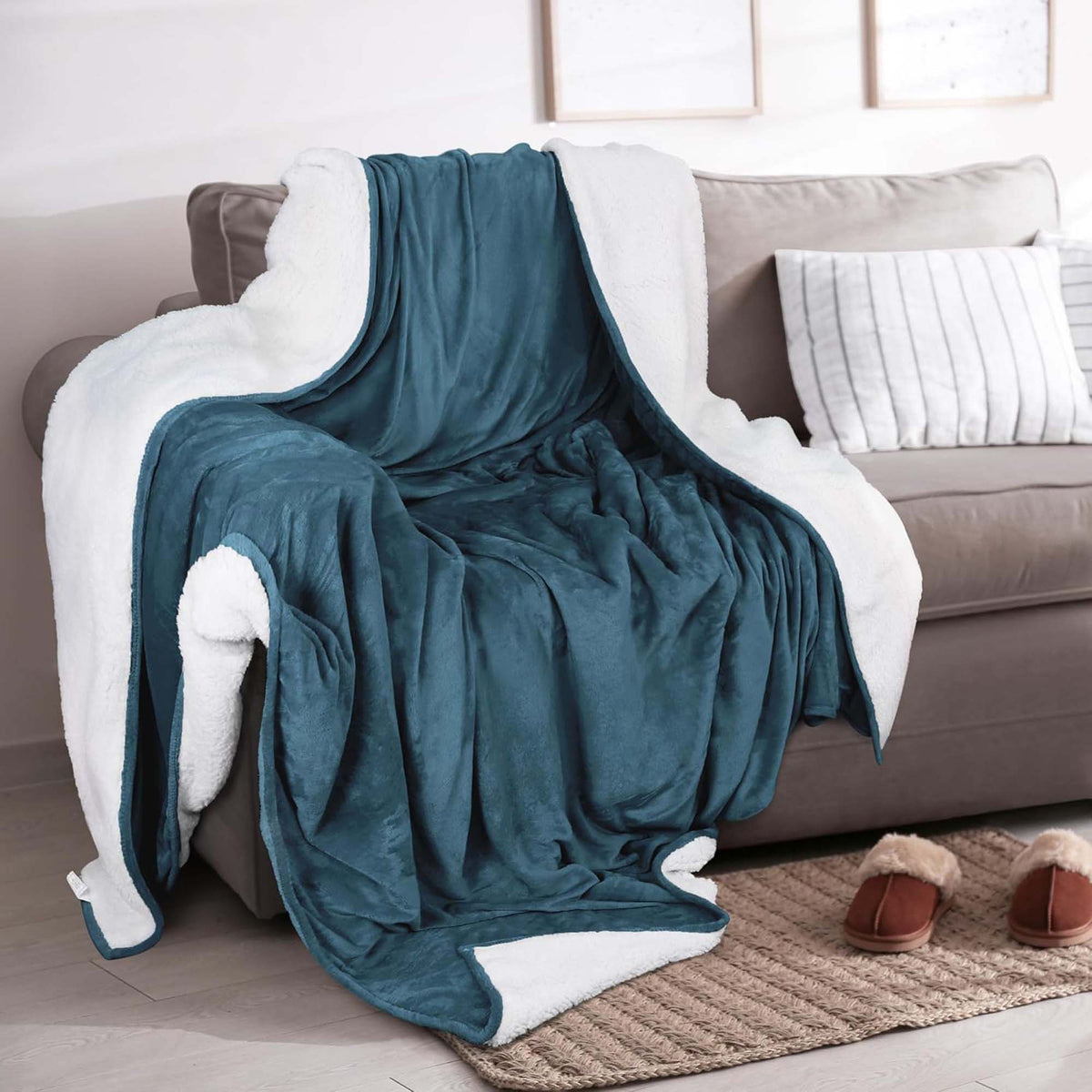 Sherpa Fleece Collection Velvet Plush Sherpa Bed Blanket, Reversible – view 51