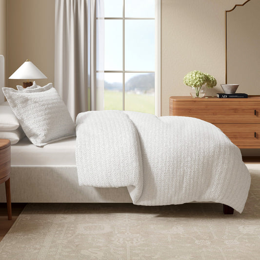 100% Cotton Honeycomb Waffle Duvet Set - Mattea Collection