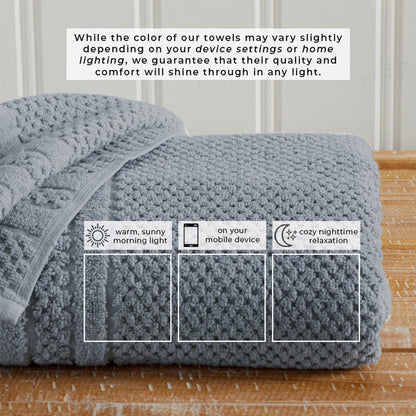 100% Cotton Checkered Jacquard Bath Towel Set – Giuliana Collection – view 89