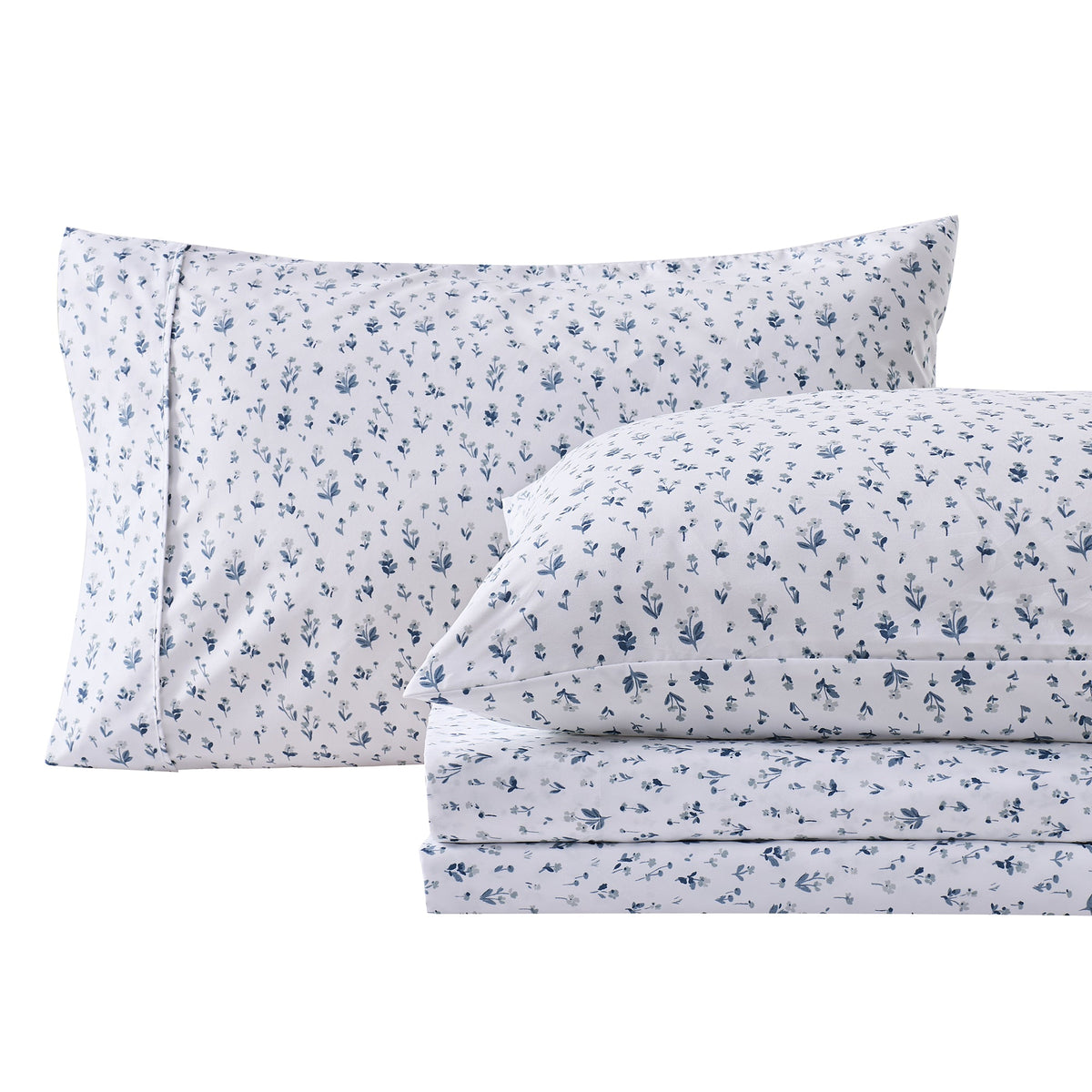 Watercolor Floral Microfiber Sheet Set – Delia Collection – view 47