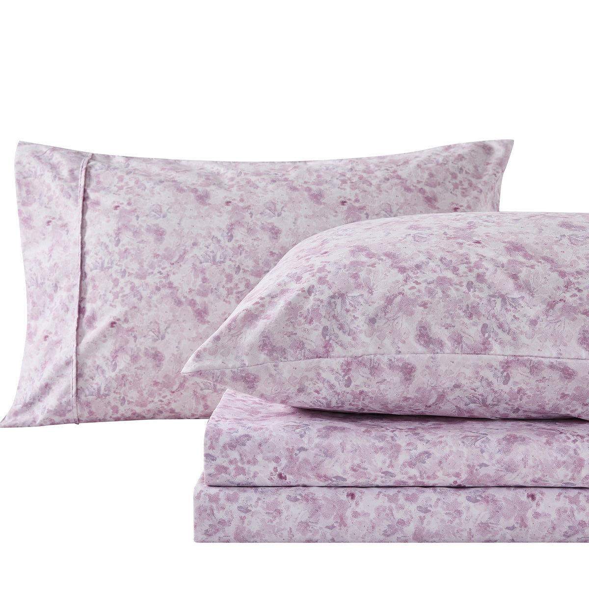 Watercolor Floral Microfiber Sheet Set – Delia Collection – view 66