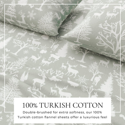 Turkish Cotton Flannel Sheet Set – Lakeview Collection – view 2