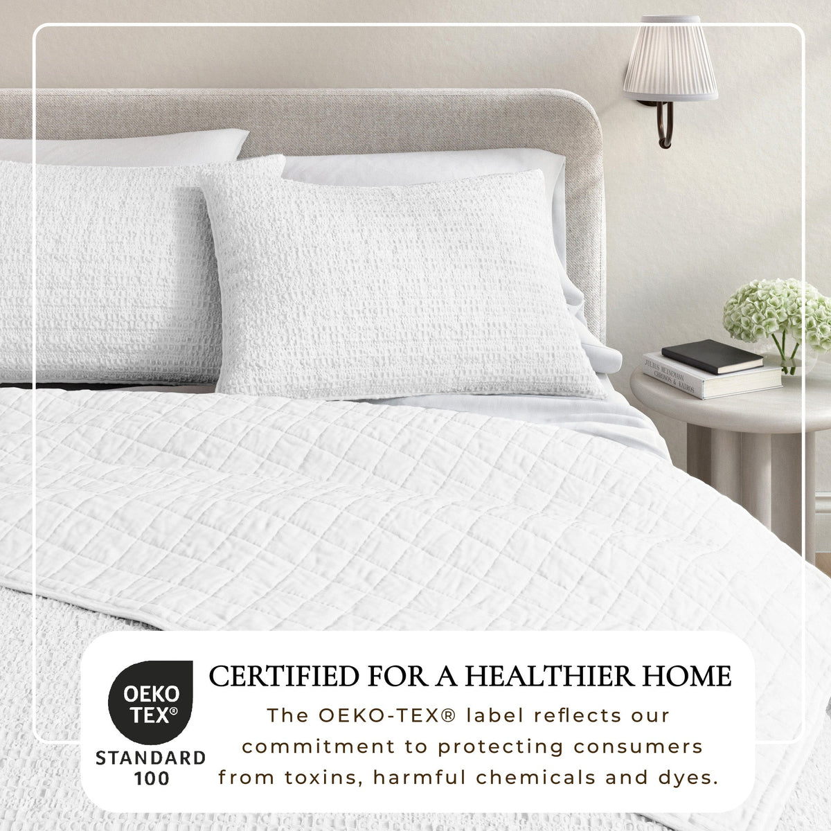 Garment-Washed Cotton Waffle Weave Quilt Set – Genevieve Collection – view 2