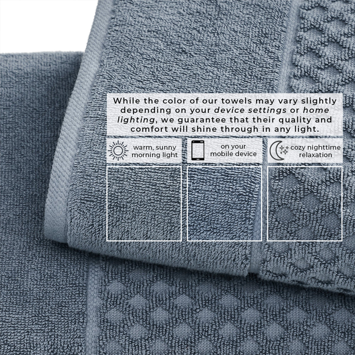 Cotton Diamond Waffle Weave Bath Towel Set – Grayson Collection – view 109