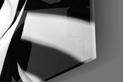 Censored Muse Op-Art Black and White Glass Wall Art – view 7