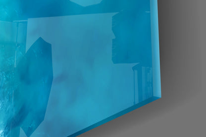 Oceanside Sailboat Aerial Glass Wall Art – Turquoise Coastal Print – view 7