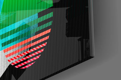 Glitch Bust Retro Sun Vaporwave Glass Wall Art – view 7