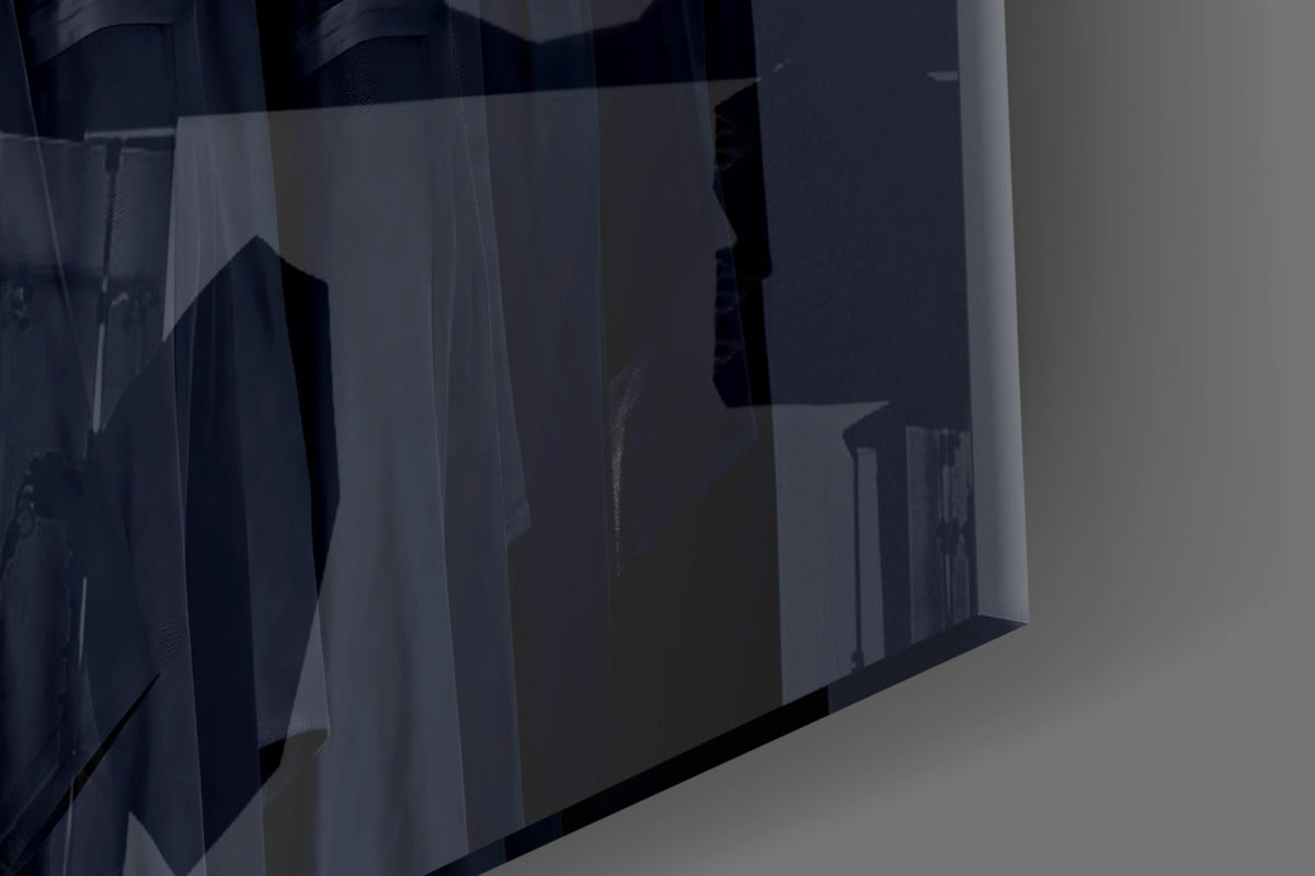Hooded Figures in Shadow Dark Fantasy Glass Wall Art – view 7