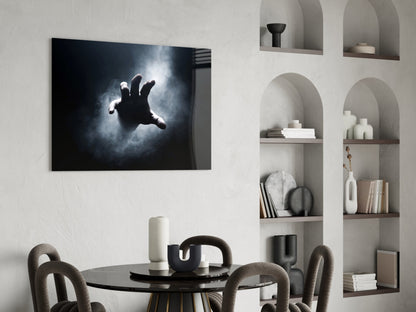 Fear Reaching Hand Cinematic Horror Glass Wall Art – view 5