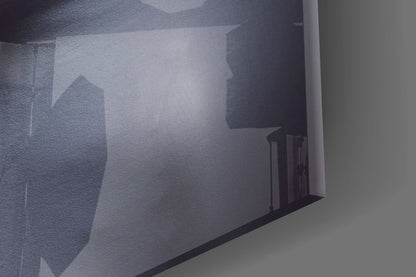 Ghostly Face Pressing Through Fabric Glass Wall Art – view 7